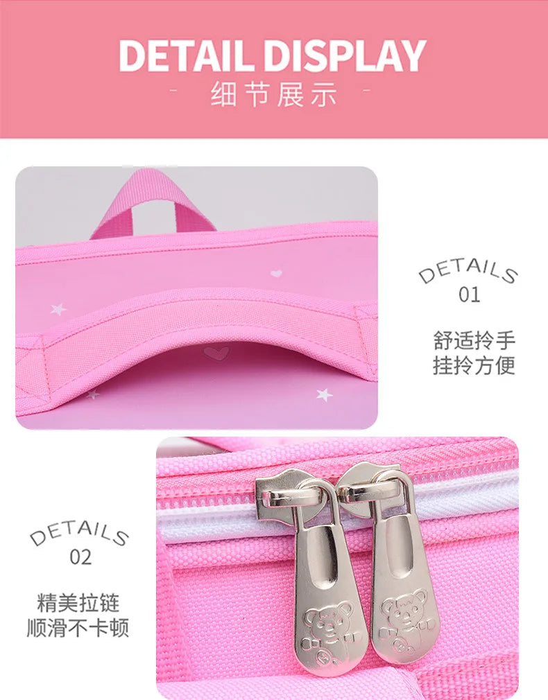 primary school bags for girls cute cartoon love heart pink school backpack student bookbag elementary school kids backpack