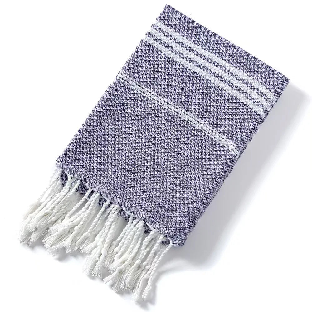 Custom Embroidery Beach Towel 90x180CM Travel Turkish Large Towels with Monogram Customized Towel Tassels Bath Towel