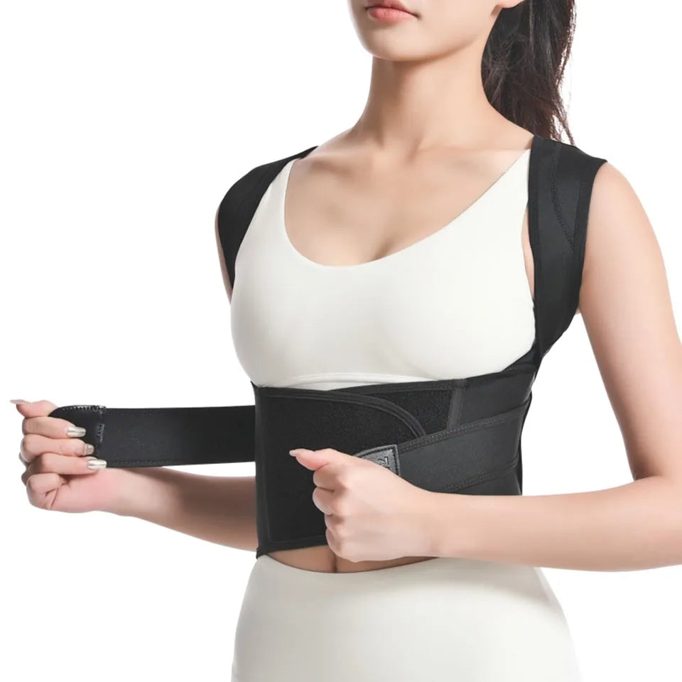 AOLIKES Back Brace Posture Corrector for Men and Women - Adjustable Posture Back Brace for Upper and Lower Back Pain Relief