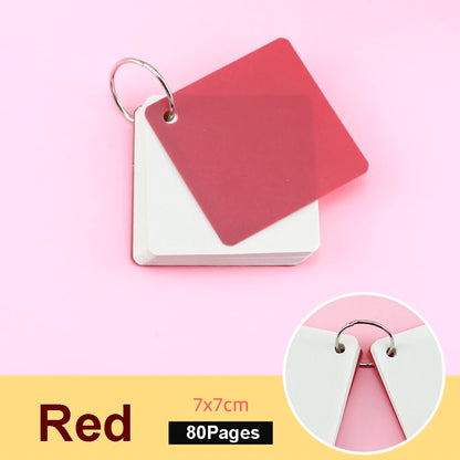 80-320Sheets Portable Notebook with Binder Rings Spiral Mini Notebook Study Cards Book Red/Yellow/Green/Black Student Stationery