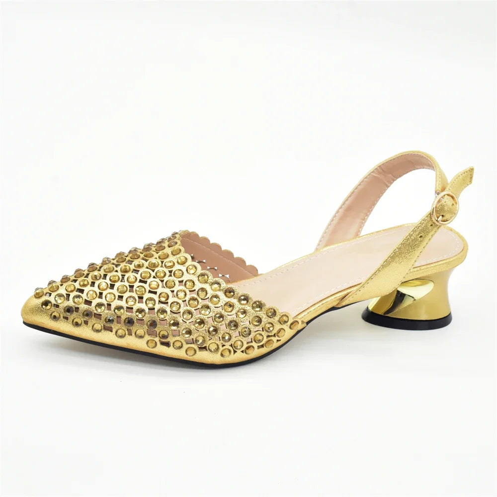 Nigeria Shoe and Bag Wedding Shoes Bride Nigerian Ladies Wedding Shoes Luxury Italian Style Heels African Women Party Pumps