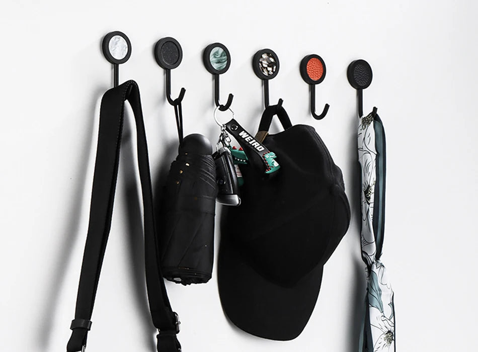 Gold Robe Hook Space Aluminum Wall Mounted Adhesive Hat Key Hooks Coat Towel Holder Home Decor For Kitchen Bathroom Hardware