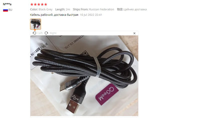 QGeeM 3A USB C Cable USB Type C Cable for Xiaomi OPPO Realme Poco Oneplus Redmi Phone Charger Fast Charge Charger Type C Cable