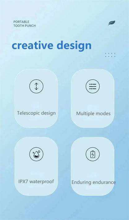 Hqd Portable Household Electric Tooth Washer Teeth Cleaning Oral Care No Harm to Teeth Dental Rechargeable Teeth Whitening