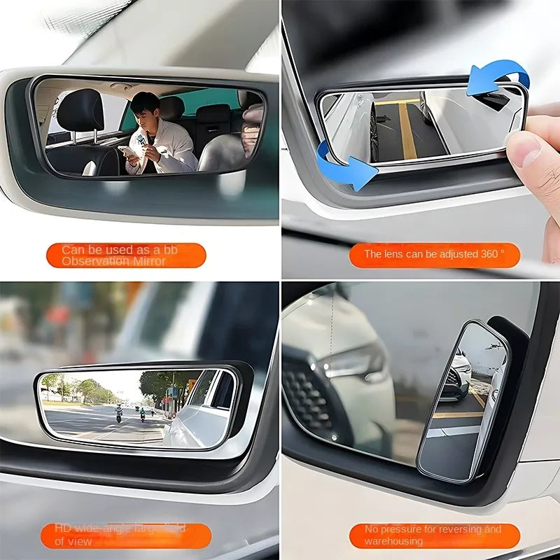 Rearview mirror small round mirror Car reversing artifact Parking reflex assist blind area 360 degrees wide Angle ultra clear ca