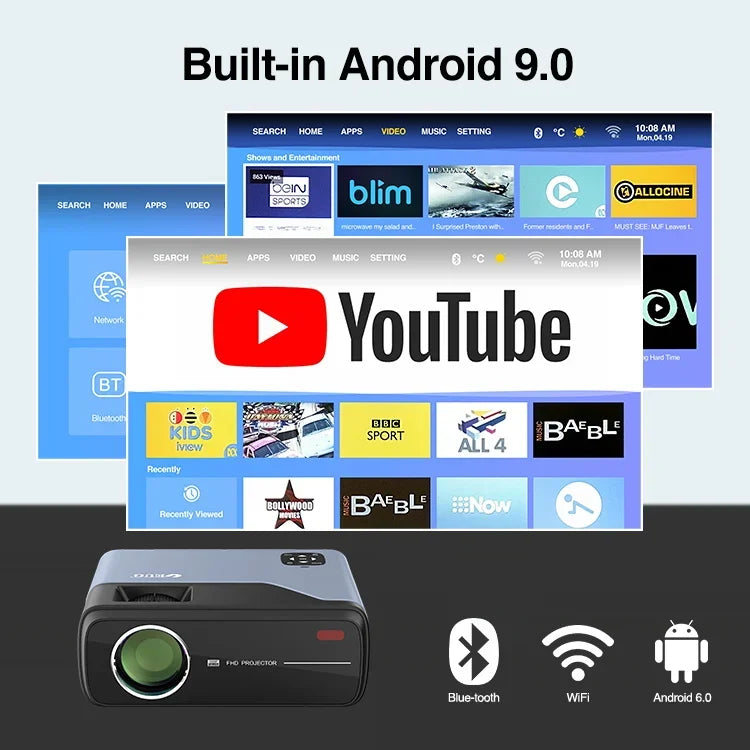 ProjectorMobile LCD Projector With Bluetooth Projectors With Speaker