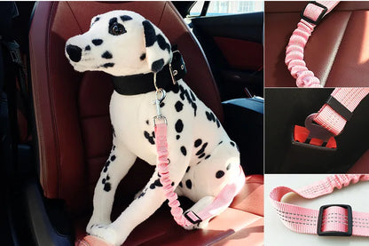 Adjustable Vehicle Seat Belt Pet Supplies Harness, Safe Lever Traction Collar for Dog and Cat Car Safety