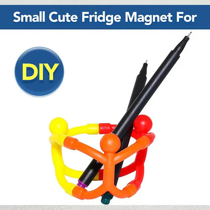 Fridge Magnets Man, Humanoid Magnetic Toys for Fridge Magnetic People Mini Humanoid Colorful Magnetic Toy for Locker Office Home