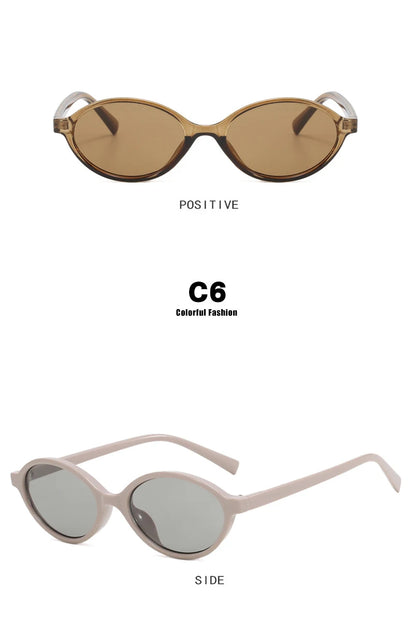 Vintage Oval Sunglasses Women Fashion Sun Glasses for Female Sexy Ladies Small Frame Round Eyewear