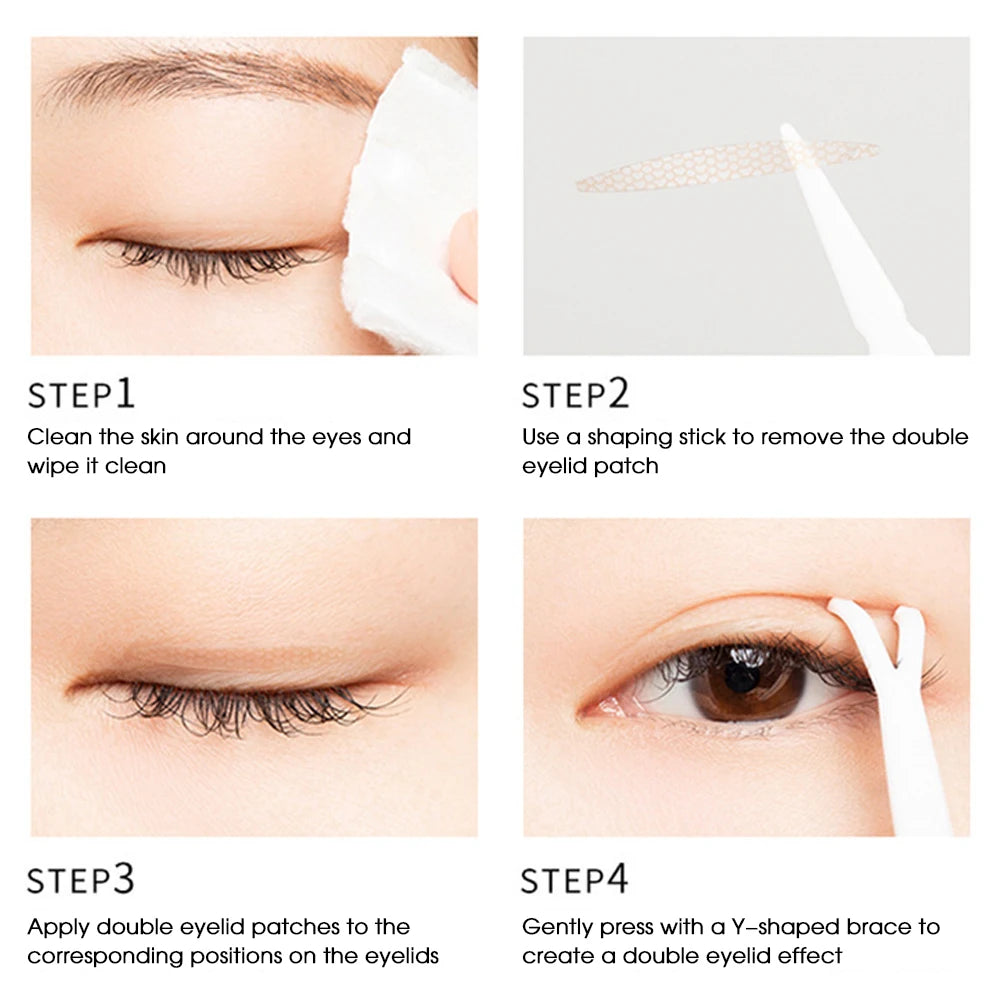 1Sheet Double Eyelid Tape Invisible Natural Eyelid Lift Band Self Adhesive Transparent Lace Fiber Waterproof Eye Stickers Tools