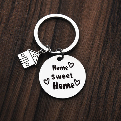 2025 Stainless Steel New Home Keychain Couples First Home Sweet Home Gift Couple New House Keychain Housewarming Gift