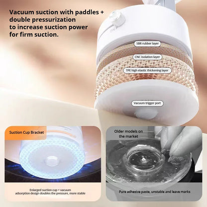 Magnetic Car Phone Mount 2-Sided Suction Cup Foldable Holder Strong Grip for Dashboard Windshield Universal Accessory