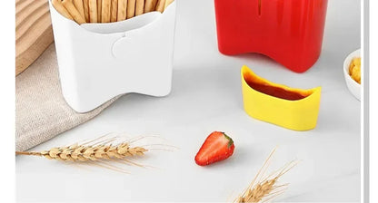 Portable Plastic French Fries Cup Snack Organizer Food Grade PP Salad Cup Square Salad Bowl