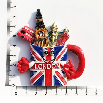 London UK 3D Fridge Magnets Tourism Souvenir Resin Refrigerator Magnets Sticker Collection Handicraft Gift Decoration Articles