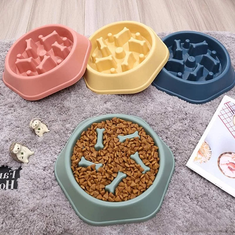 Slow Feeder Dog Bowl Non Slip Cat Dog Slower Food Feeding Dishes Large Small Medium Pet Slow Eat Dishes Puzzle Bowl Pet Supplies