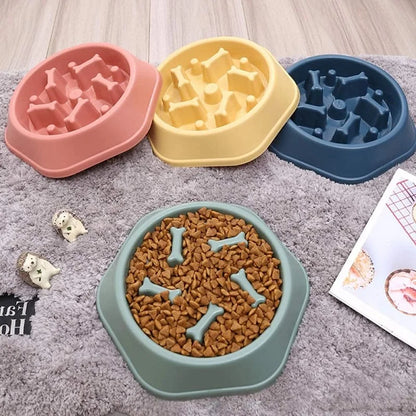 Slow Feeder Dog Bowl Non Slip Cat Dog Slower Food Feeding Dishes Large Small Medium Pet Slow Eat Dishes Puzzle Bowl Pet Supplies