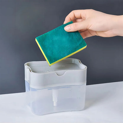 1 Dish Detergent Dispenser Kitchen Detergent Press Portable Soap Dispenser Pak Clean Cloth Dishwashing