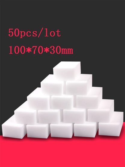 50pcs White Magic Melamine Sponge Eraser Kitchen Office Bathroom Clean Accessory/Dish Cleaning  Nano 100*70*30mm