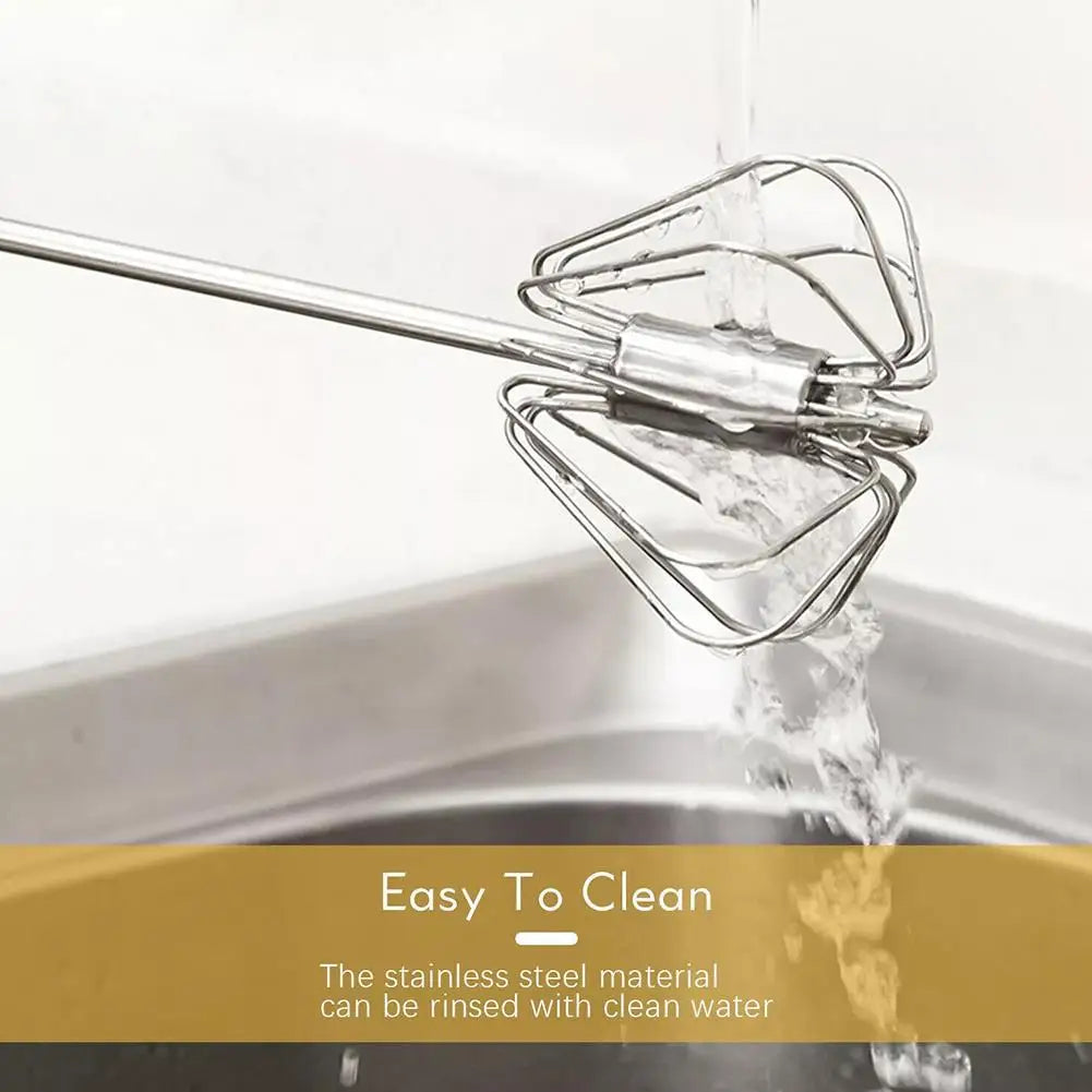 Egg Beater Semi Automatic Mixer Manual Self Turning Steel Easy Whisk Hand Blender Egg Cream Stirring Baking Cooking