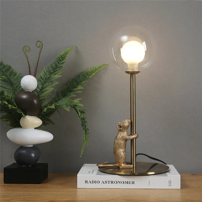 Modern Decorative Floor Lamps Resin Animal Stand Lamps LED Desk Lights Mouse Table Lamps Home Decor Desk Lamp Lighting Fixtures