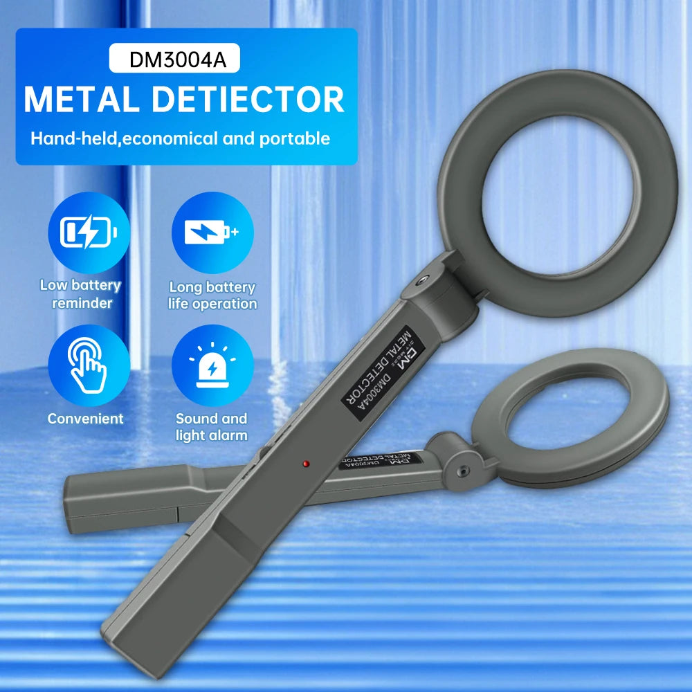 Handheld Metal Detector Collapsible Portable Metal Detector Waterproof High Sensitivity Metal Detectors Buzzer Alarm