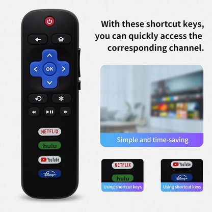 RC280A Replacement Remote Control Only for Roku TV for TCL Roku/Onn Roku/Philips Roku TVs(Not for Stick and Box)
