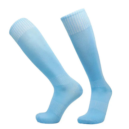 Football Sports Socks Long Knee Cotton Solid Color Kids Legging Stockings Soccer Baseball Ankle Adults Children Socks