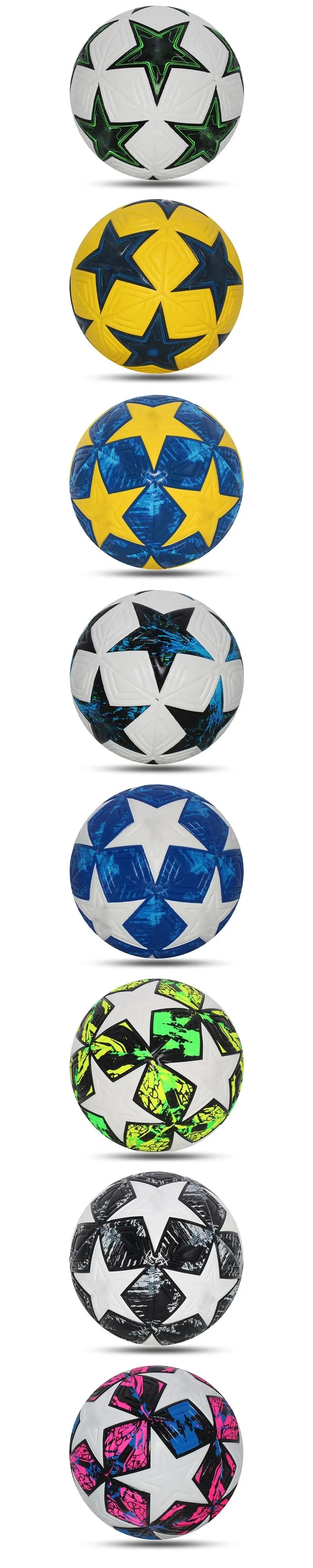 Standard Size 5 Soccer Ball Professional Outdoors Sports Match Balls Training Seamless Football High Quality PU Material