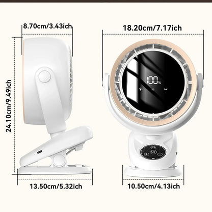 Car Fan Camping Fan 5-Speeds Electric Air Circulator Ceiling Fan Ultra-quiet Clip-on Fan Household Outdoor Cooling Ventilador