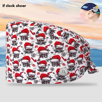Printing Clinic Pharmacy Work Hat Dentistry Operating Room Doctor Scrubs Hats Adjustable Medical Nurse Accessories Surgical Caps
