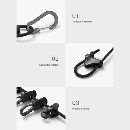 Outdoor Camping 4.3m Hanging Rope Camping Accessories Multi-purpose Clothesline Adjustable Anti-slip Canopy Hanging Rope
