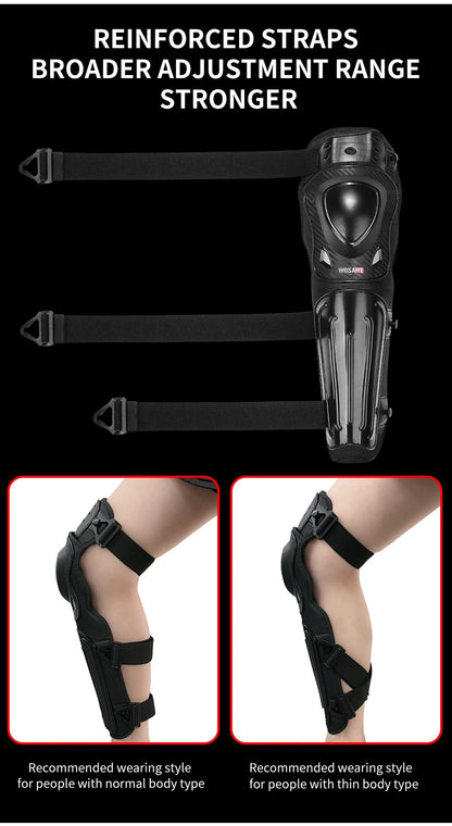WOSAWE Motorcycle Knee Pads Protective Gear Equipment Motocross Protection Riding Elbow Guard Knee Pad Protector Kit