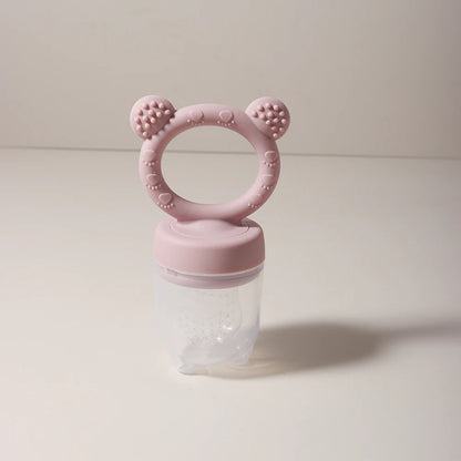 Baby Silicone Fruit Feeder – Bite & Explore Fresh Fruits cute cartoon design Chewable soft