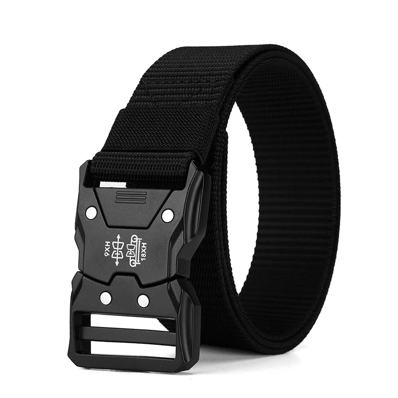 Casual Men's Canvas Belt Tactical Belt Outdoor Sports Belt Fashionable Training Belt
