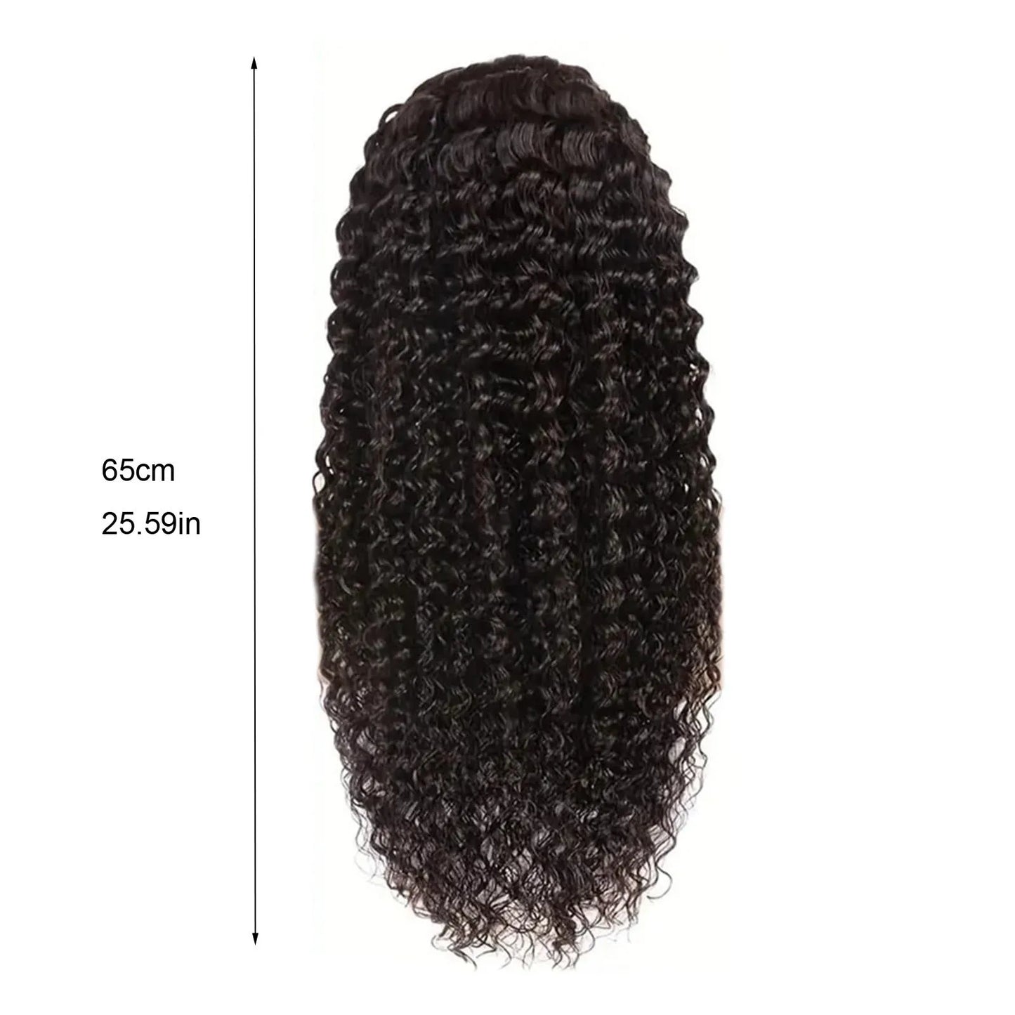 Black Curly Hair Wigs, Lace Front Wigs Human Hair Synthetic Long Black Curly Hair Natural Wig Heat Resistant Fiber Natural Hair