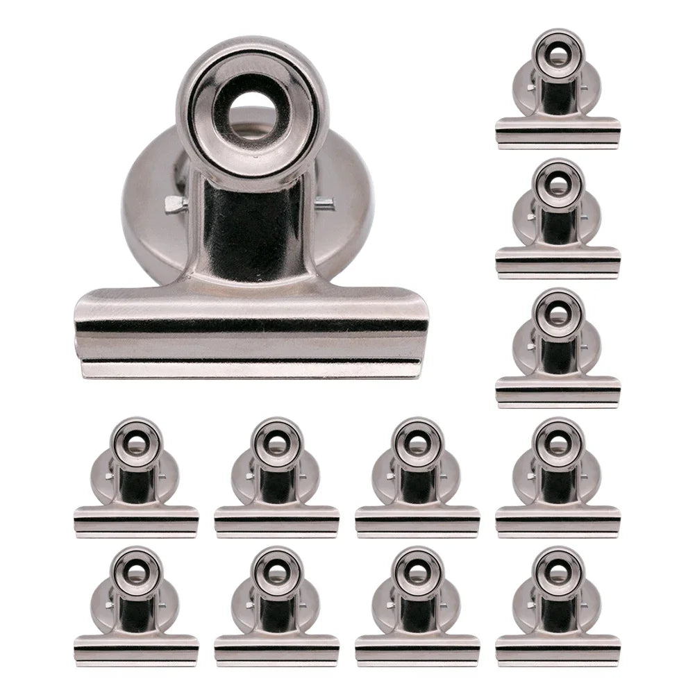 12/60pcs Fridge Strong Clips Magnets Scratch Free Detailed List Display Fastener Powerful Magnetic Paper Clip for Refrigerator