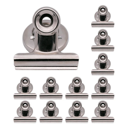 12/60pcs Fridge Strong Clips Magnets Scratch Free Detailed List Display Fastener Powerful Magnetic Paper Clip for Refrigerator