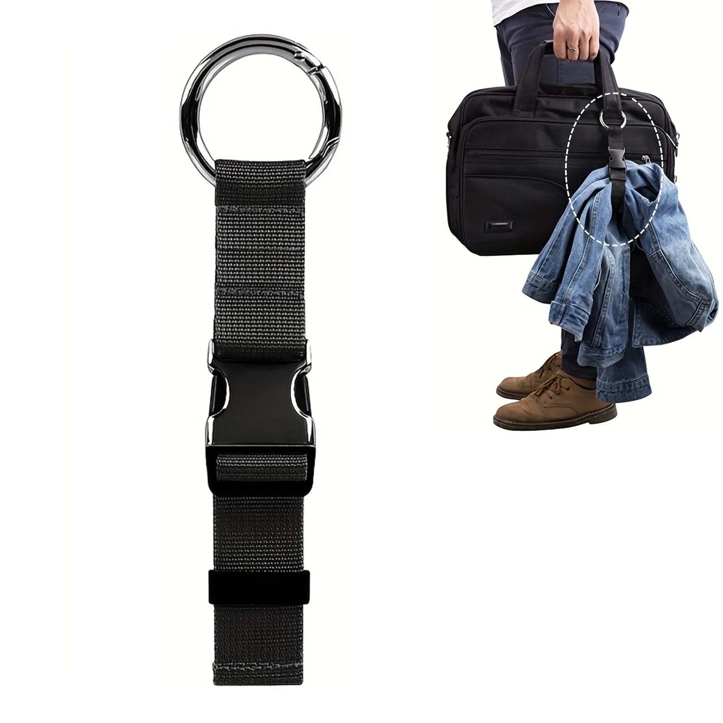 Travel Luggage Fixed Strap Backpack External Strap Portable Strap With Release Buckle Add-A-Bag Luggage Strap Belt Jacket Holder