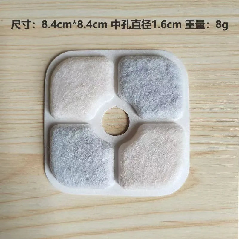 6pcs/12pcs Pet Water Fountain Replacement Filters Cat Water Drinking Fountain Triple Filtration System for PIXI Water Dispenser