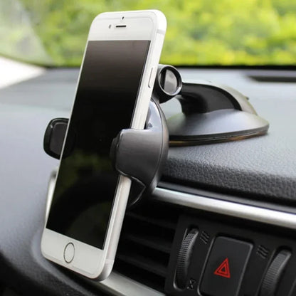 Universal Car Phone Holder Windshield Mount - Adjustable Cell Stand Support for Smartphone Car Mount Cell Phone Holder