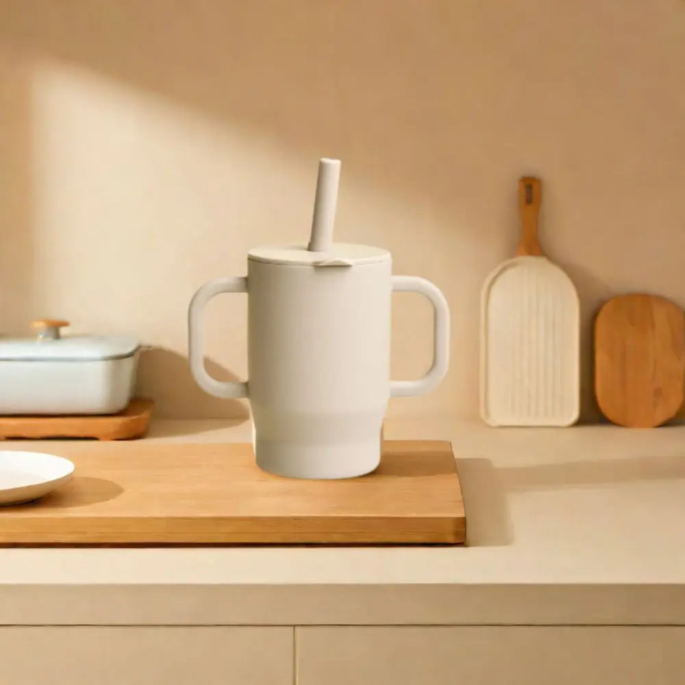 Portable Food Grade Silicone Baby Sippy Cups 180ml Heat-resistant Feeding Cup BPA Free Drop-proof Baby Straw Cup Snack