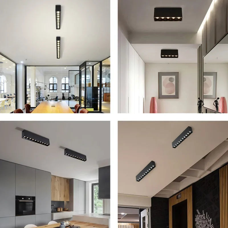 LED Spot Light 10W 20W 30W 40W line light bar creative linear long strip living room corridor light Surface Mount