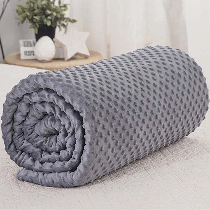 Soft Flannel Weighted Blanket Cover Solid Color Removable Quilt Cover For Heavy Weighted Blanket Decompression Blanket Cover