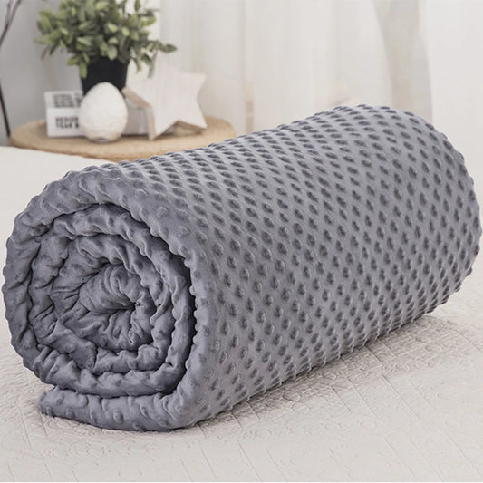 Soft Flannel Weighted Blanket Cover Solid Color Removable Quilt Cover For Heavy Weighted Blanket Decompression Blanket Cover