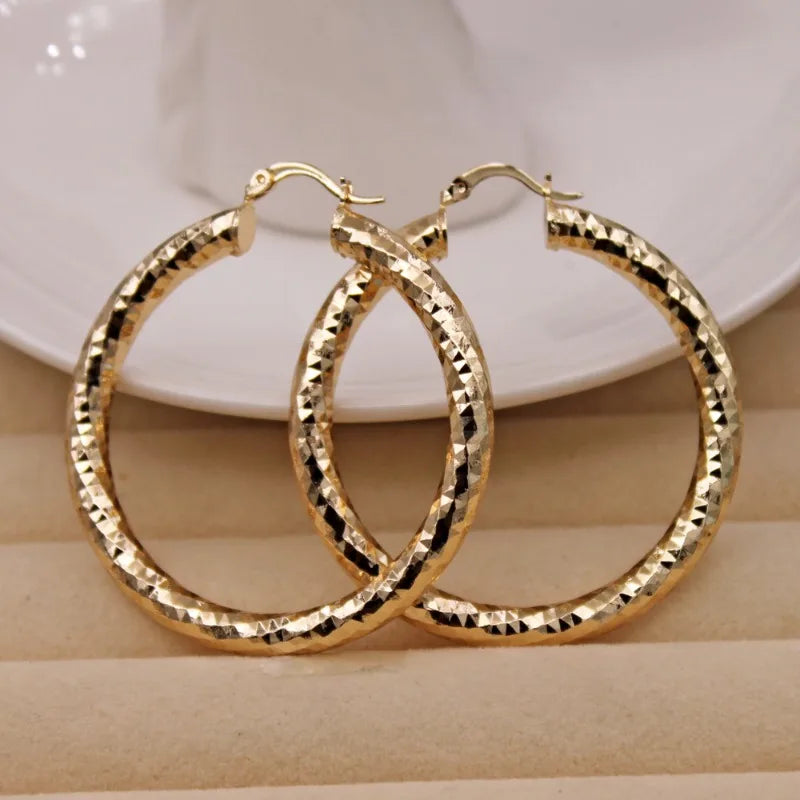 Bohemian Style Delicate Hoop Earrings - 14K Gold Plated CopperJewelry for Women - Perfect for Daily Wear and Christmas Gifts