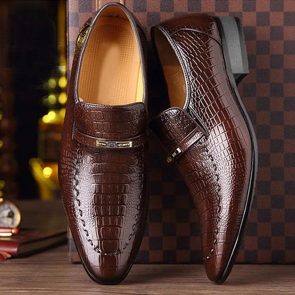 Men leather shoes new style luxury crocodile pattern men business formal shoes casual social shoes men wedding shoes