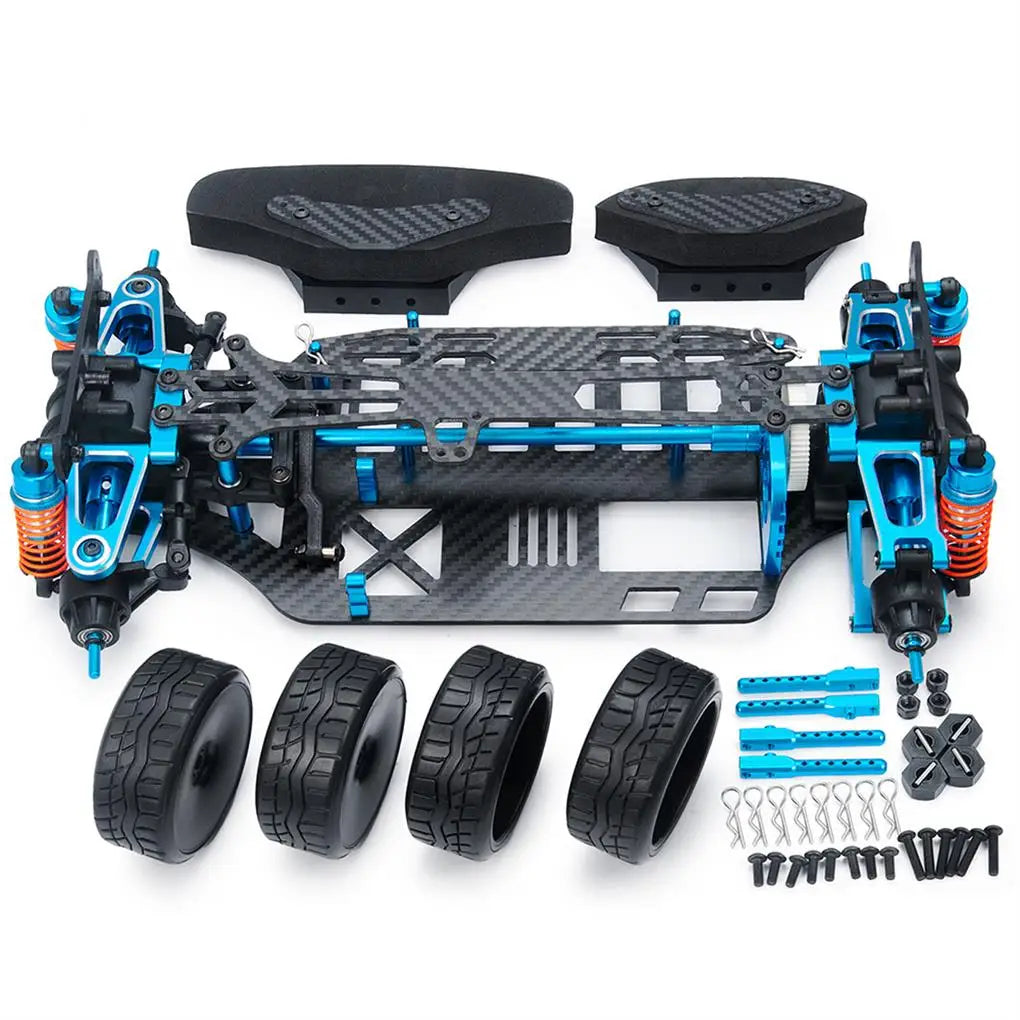 1/10 Carbon fiber Car Frame For 1/10 TT02 Aluminum Alloy / Plastic Chassis Frame  RC Car Part