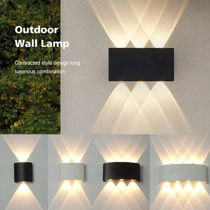 LED Wall Light Outdoor Indoor 2W 4W 6W 8W 10W AC85-265V Up Down White Black Modern Light For Home Garden Bedroom Corridor