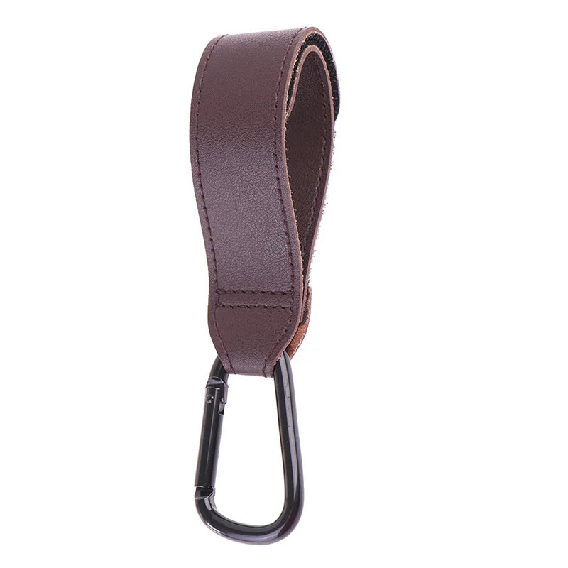 Baby Stroller Hook Fashion PU Leather Adjustable Pram Hook Cart Organizer Diaper Bag Hanger Children Boy Girl Travel Accessories