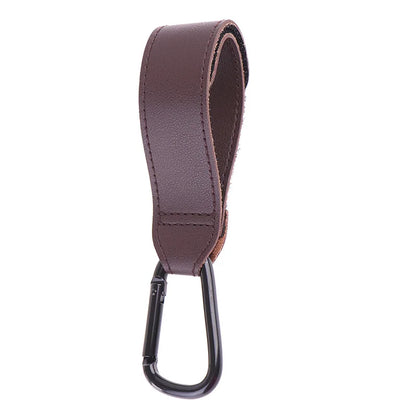 Baby Stroller Hook Fashion PU Leather Adjustable Pram Hook Cart Organizer Diaper Bag Hanger Children Boy Girl Travel Accessories